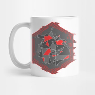 Abstract Hexagon Glitch Mug